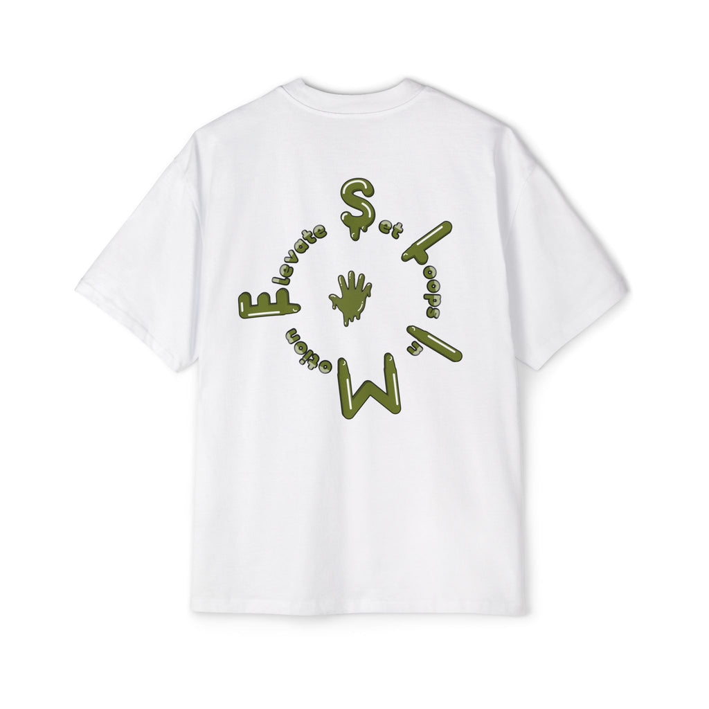 The Slime Shop Heavy Oversized Tee — Brown / Olive Slime Sircle
