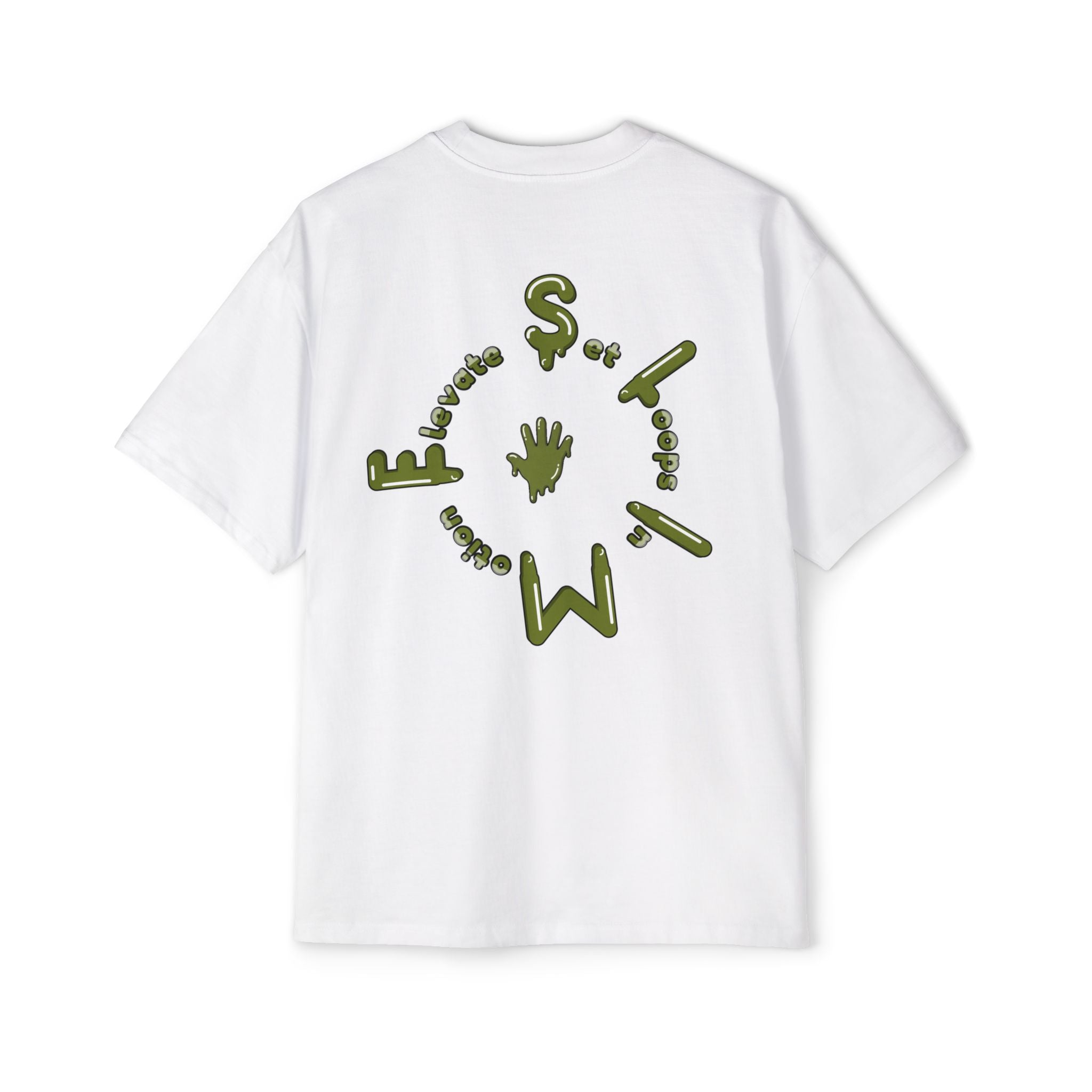 The Slime Shop Heavy Oversized Tee — Brown / Olive Slime Sircle