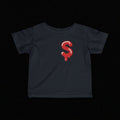 The Slime Shop Infant Fine Jersey Tee — Grey / Red Slime $