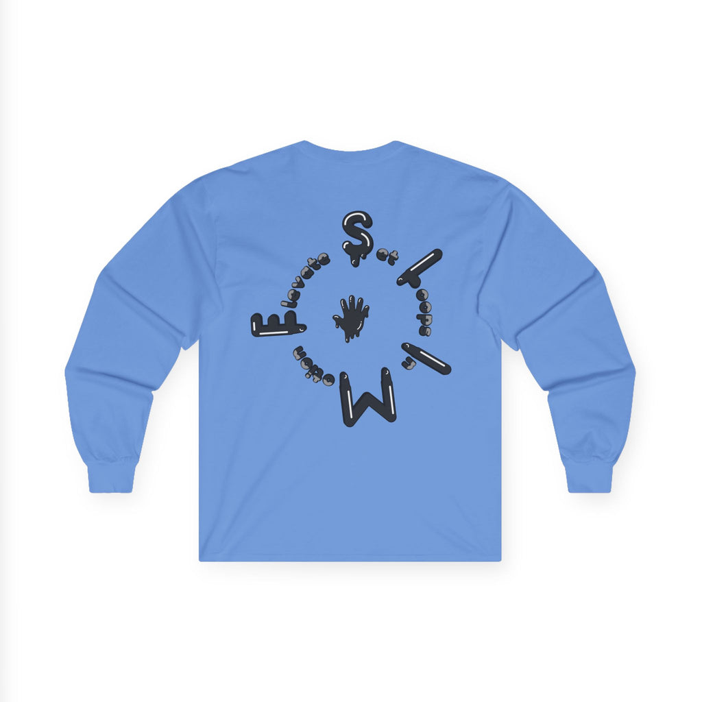The Slime Shop Ultra Cotton Long-Sleeve Tee — Irish Green / Black Slime Sircle