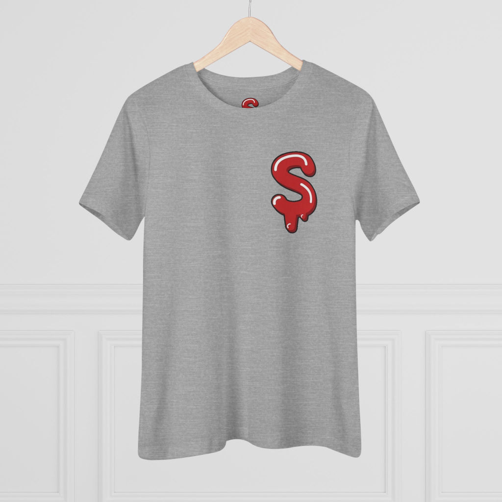 The Slime Shop Women's Tee — White / Red Slime-$