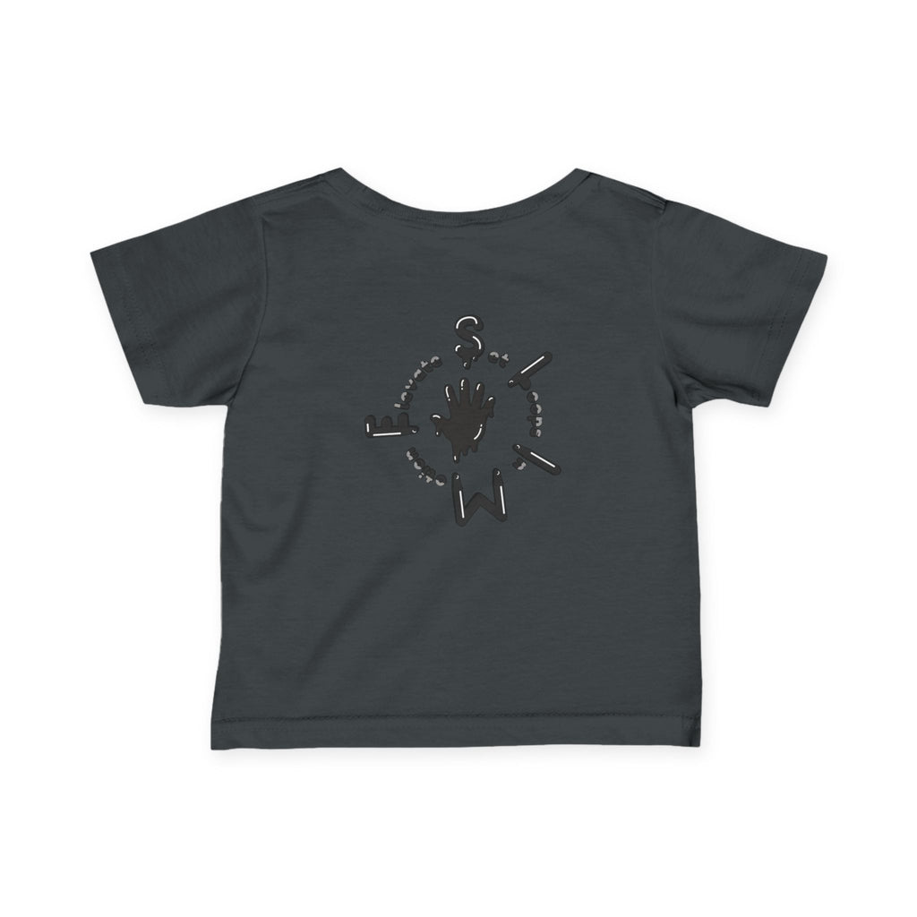 The Slime Shop Infant Fine Jersey Tee — Charcoal / Black Slime Sircle