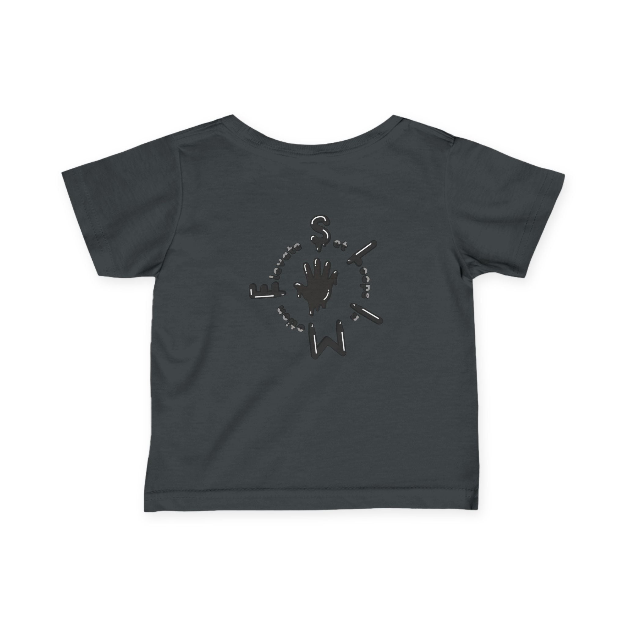The Slime Shop Infant Fine Jersey Tee — Charcoal / Black Slime Sircle
