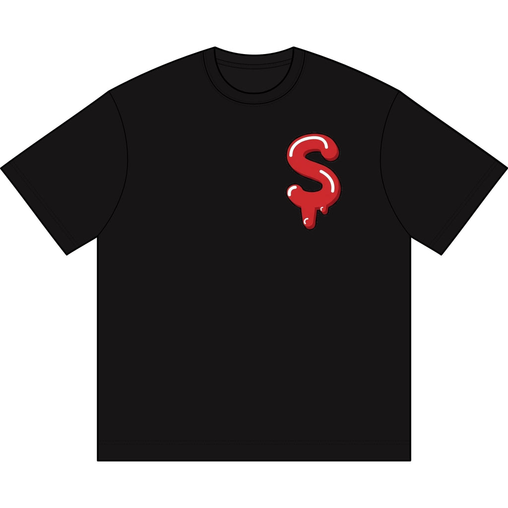 The Slime Shop Men's Box Tee — White / Red Slime-$