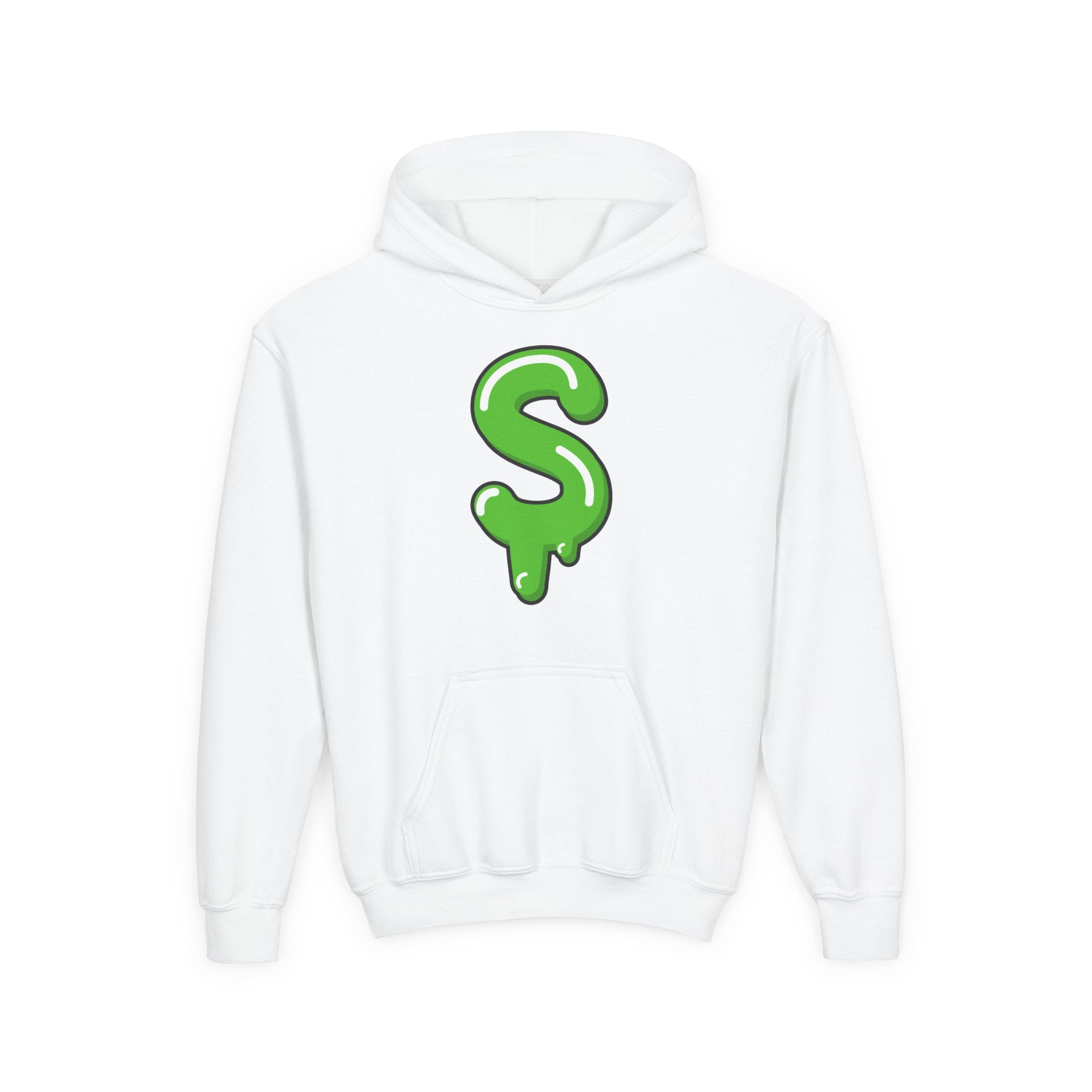 The Slime Shop Youth Hoodie — Carolina Blue / Green Slime $
