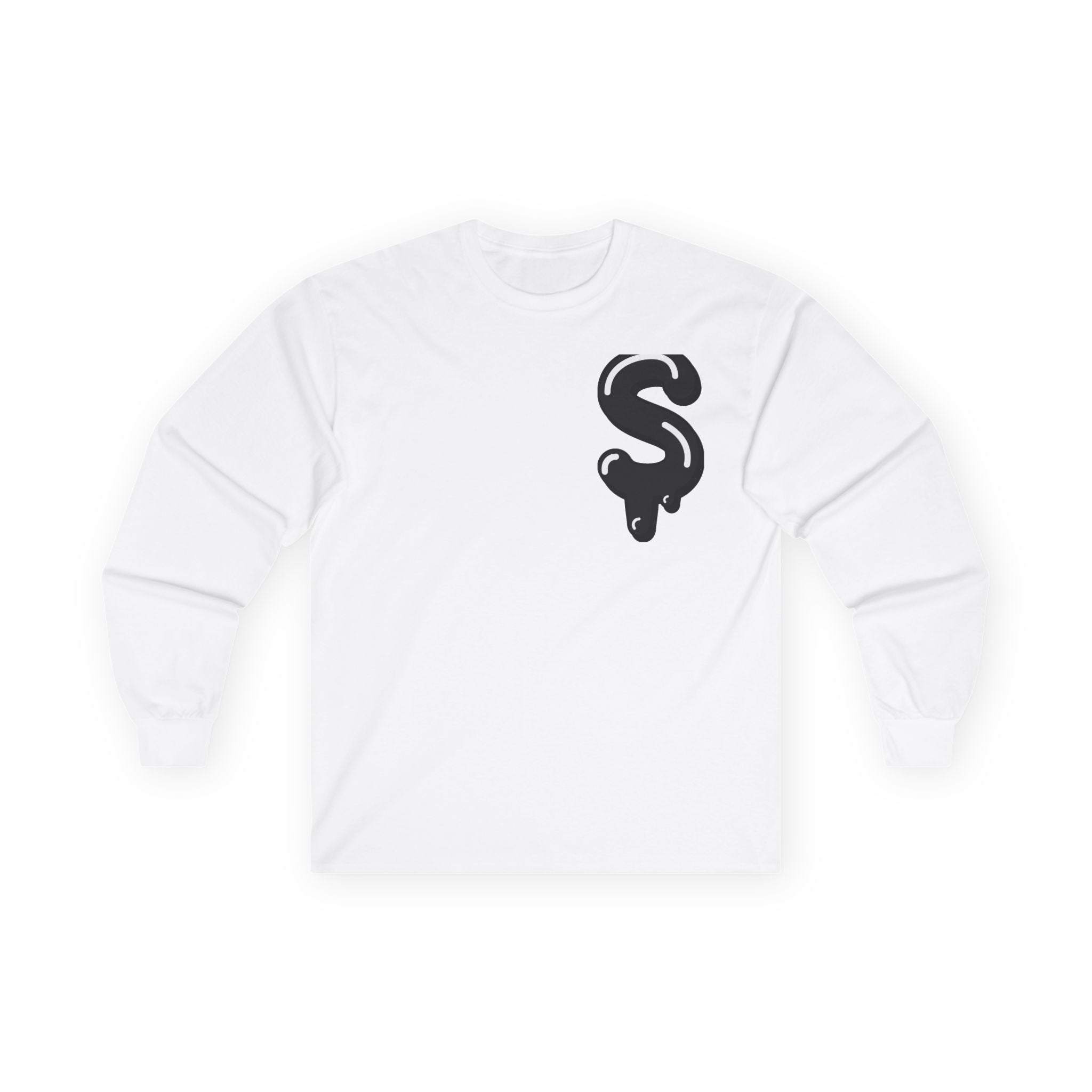 The Slime Shop Ultra Cotton Long-Sleeve — White / Black Slime $