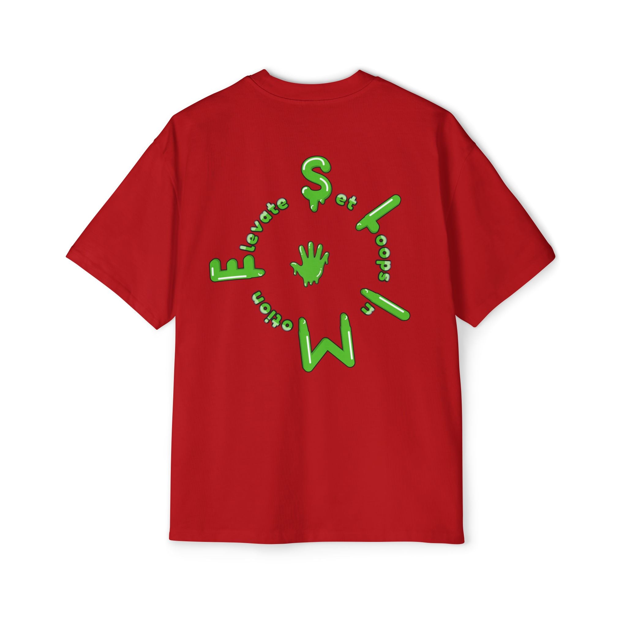 The Slime Shop Heavy Oversized Tee — Black / Green Slime Sircle