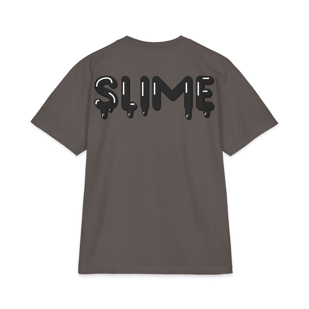 The Slime Shop Max Heavyweight Tee — White / Black SLIME
