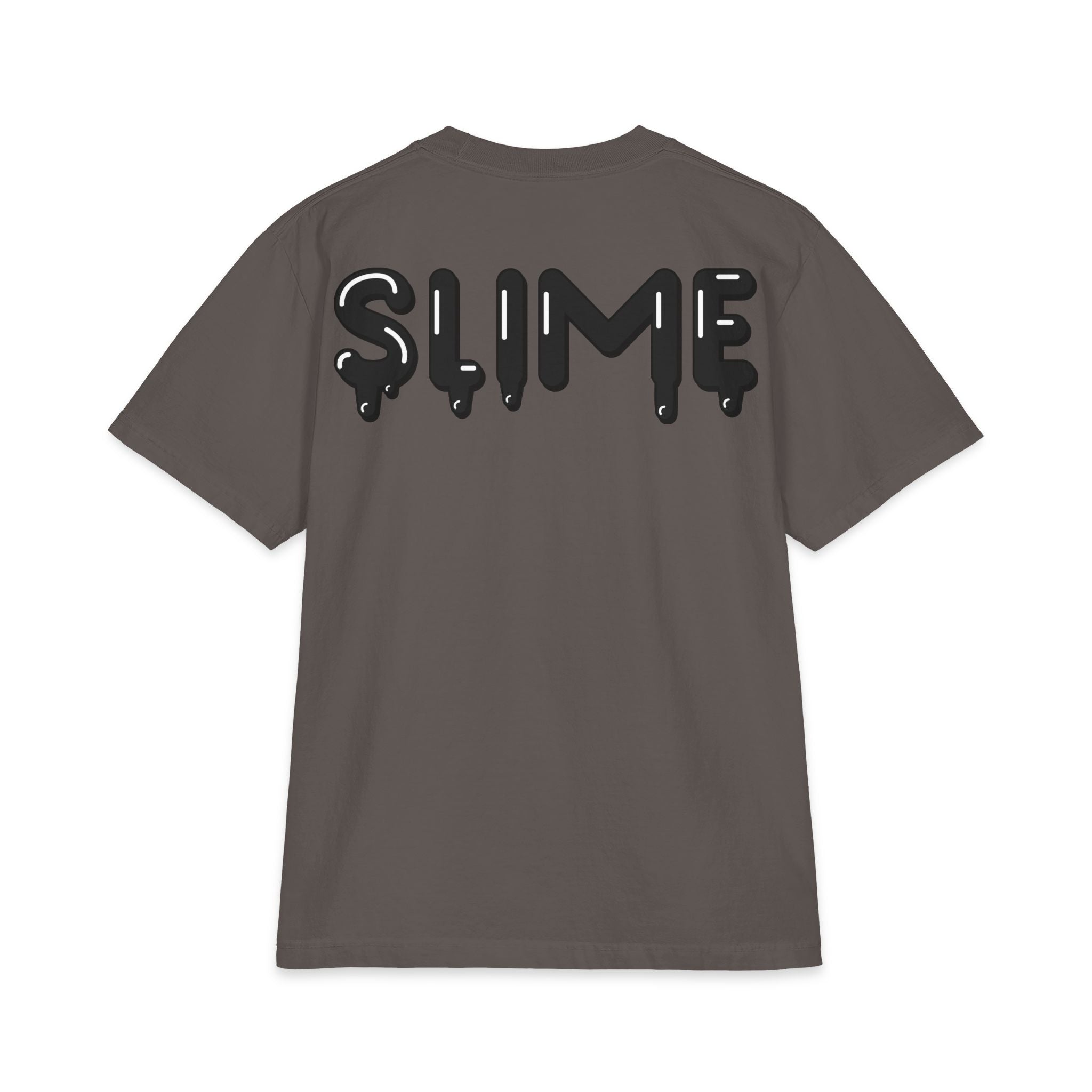The Slime Shop Max Heavyweight Tee — White / Black SLIME