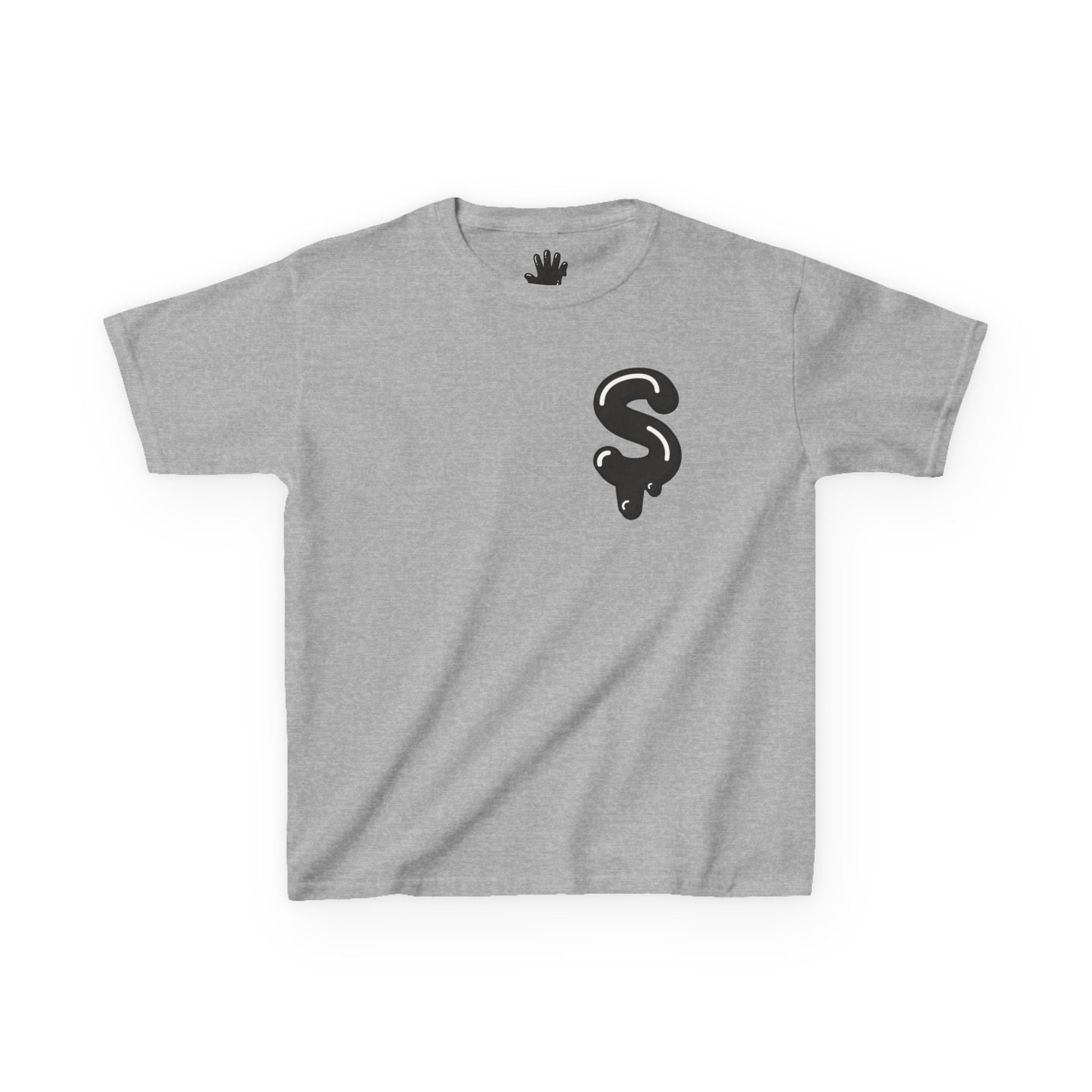 The Slime Shop Kids Tee — Grey / Black Slime Sircle