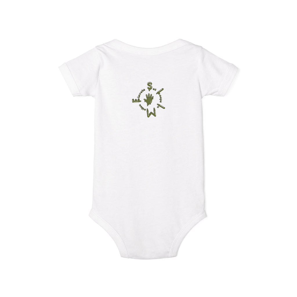 The Slime Shop Infant Jersey One Piece — Royal Blue / Military Green Slime Sircle