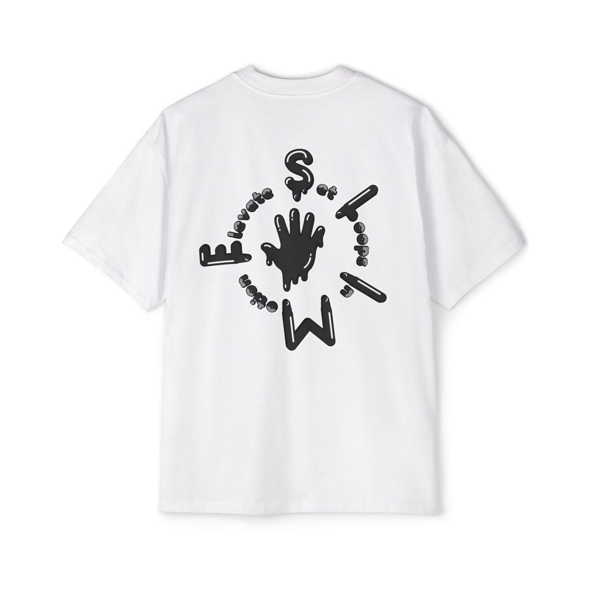 Men's Black Slime Sircle Heavy Oversized Tee