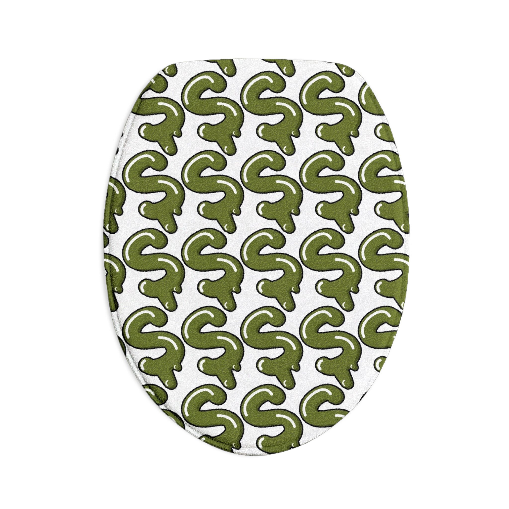 The Slime Shop Bath Mat — White / Olive Slime S (AOP)