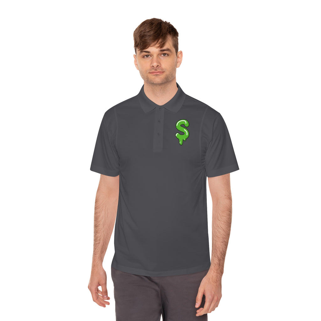The Slime Shop Sport Polo — Black / Green Slime Sircle