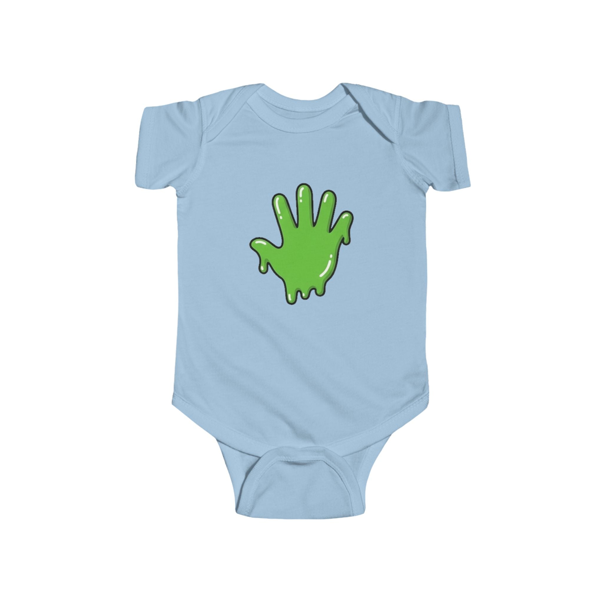 The Slime Shop Infant Fine Jersey Bodysuit — Royal Blue / Green Slime In 5