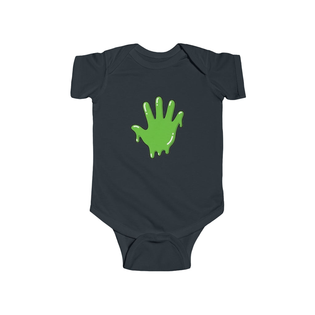 The Slime Shop Infant Fine Jersey Bodysuit — Royal Blue / Green Slime In 5