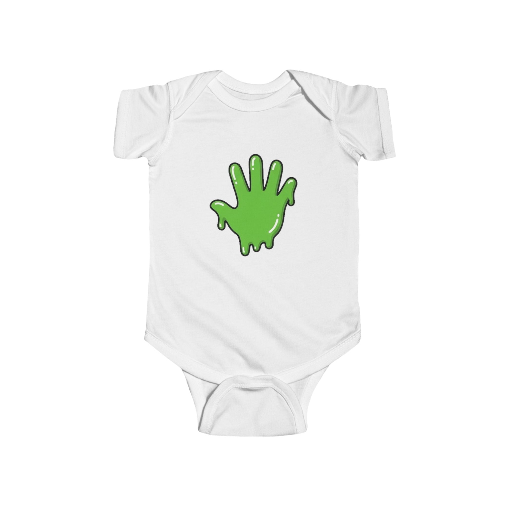 The Slime Shop Infant Fine Jersey Bodysuit — Royal Blue / Green Slime In 5
