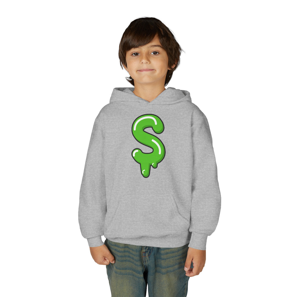 The Slime Shop Youth Hoodie — Carolina Blue / Green Slime $