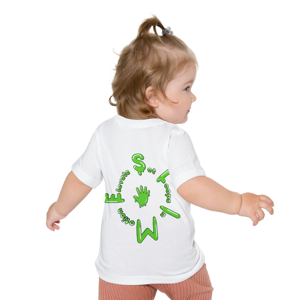 The Slime Shop Baby Tee — Royal Blue / Green Slime Sircle
