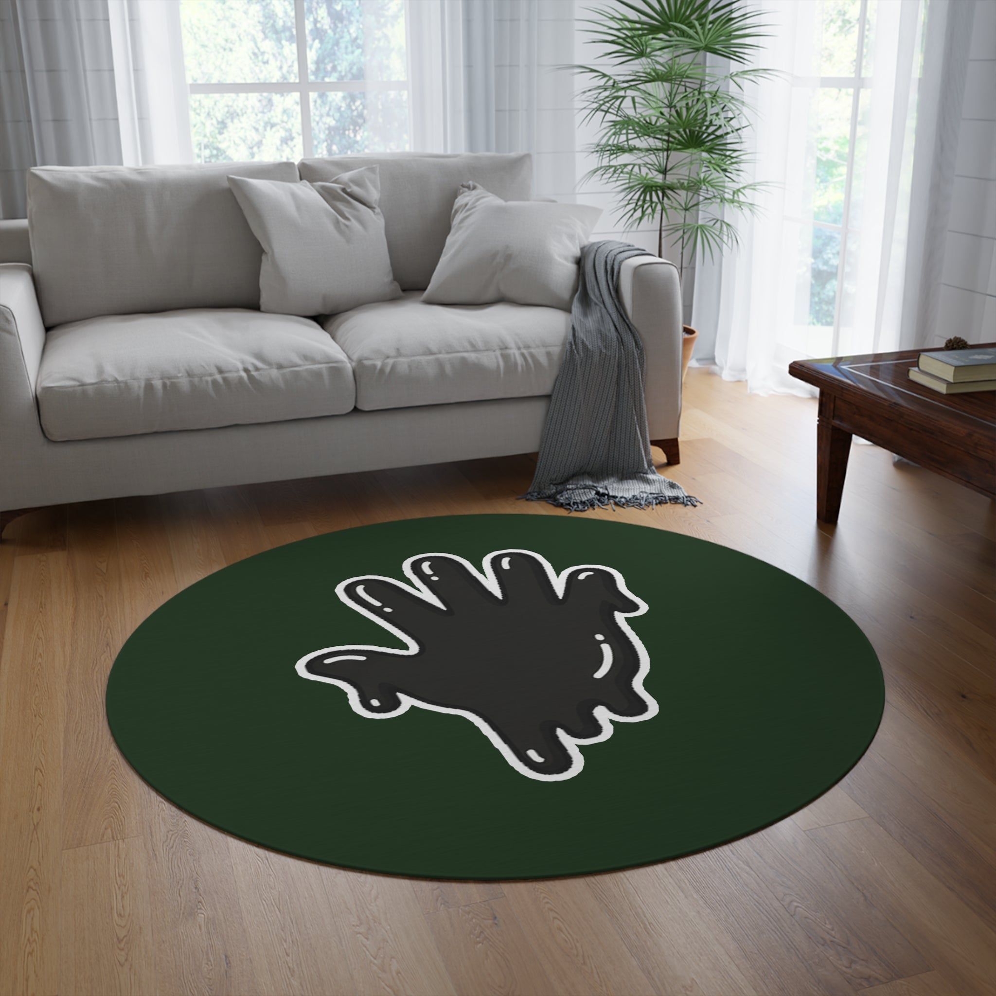 The Slime Shop Green/Black Si5 Round Rug