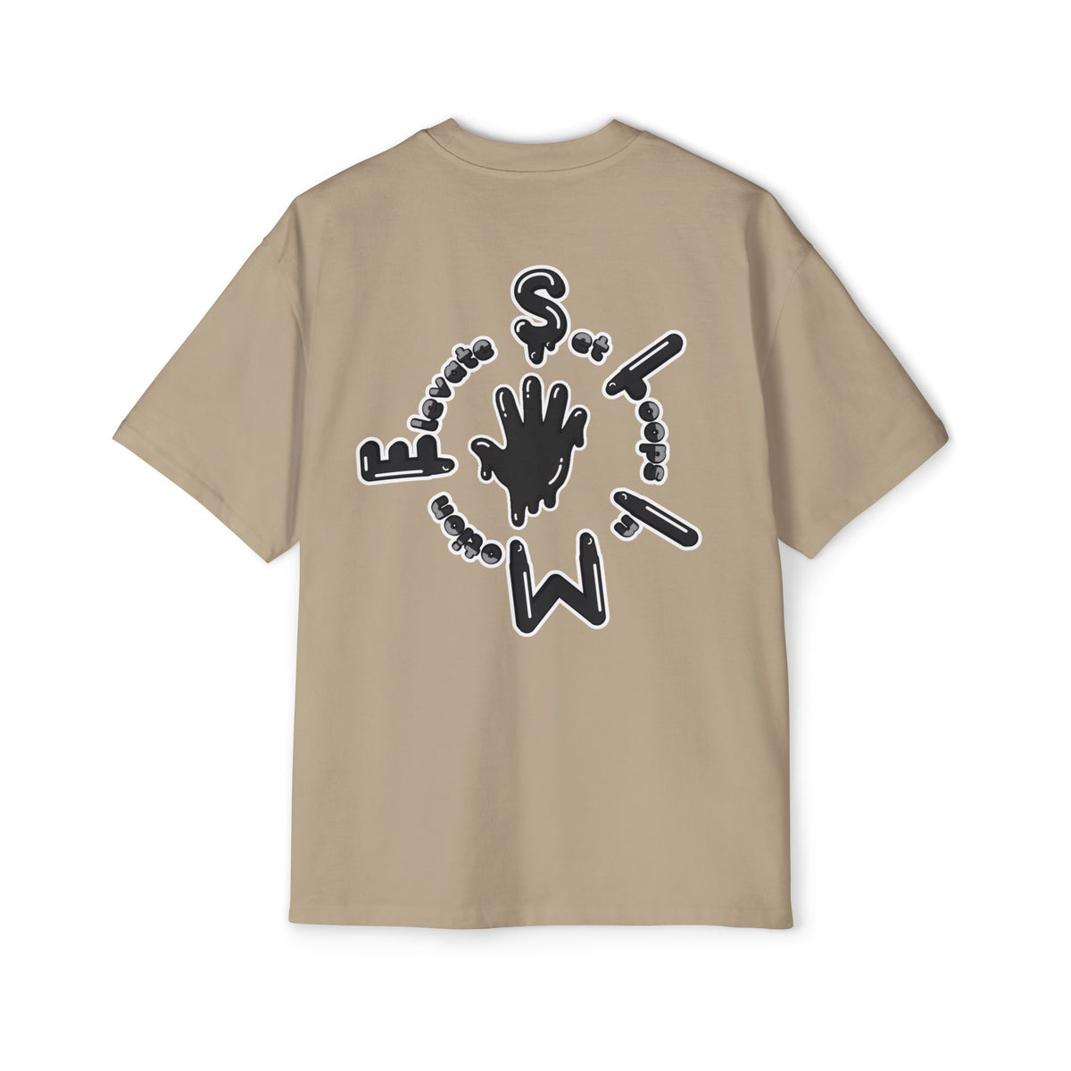 Men's Black Slime Sircle Heavy Oversized Tee