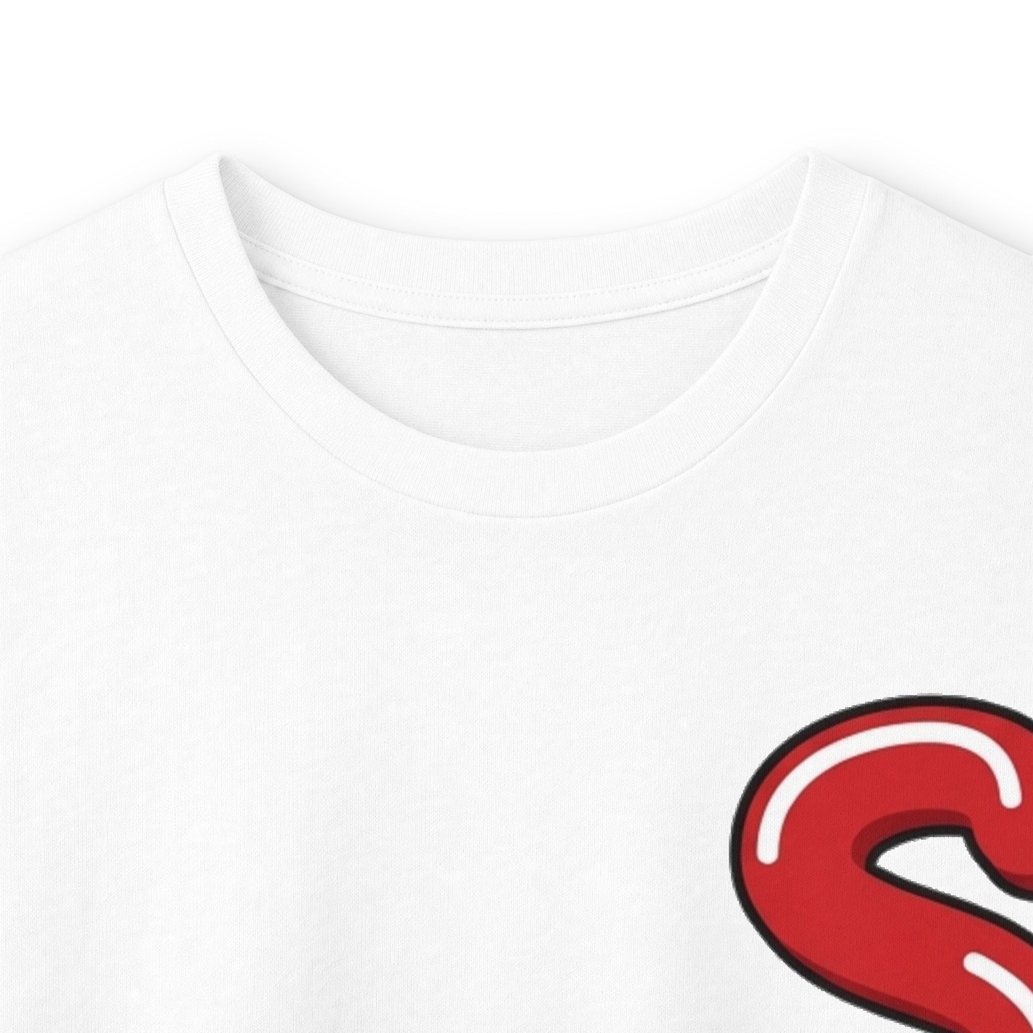 The Slime Shop Ultra Cotton Long-Sleeve Tee — Royal Blue / Red Slime Sircle