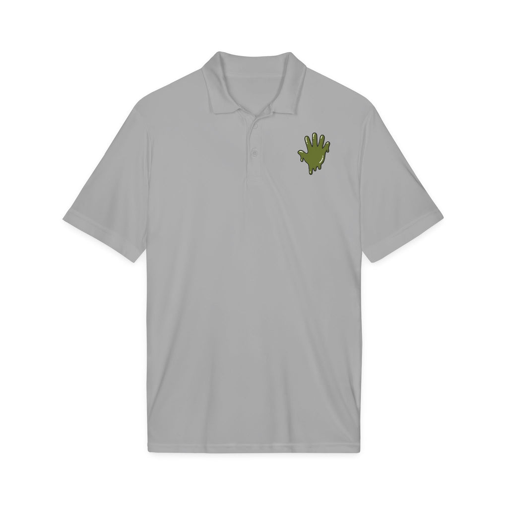 The Slime Shop Sport-Tek Polo — White / Olive Slime In 5
