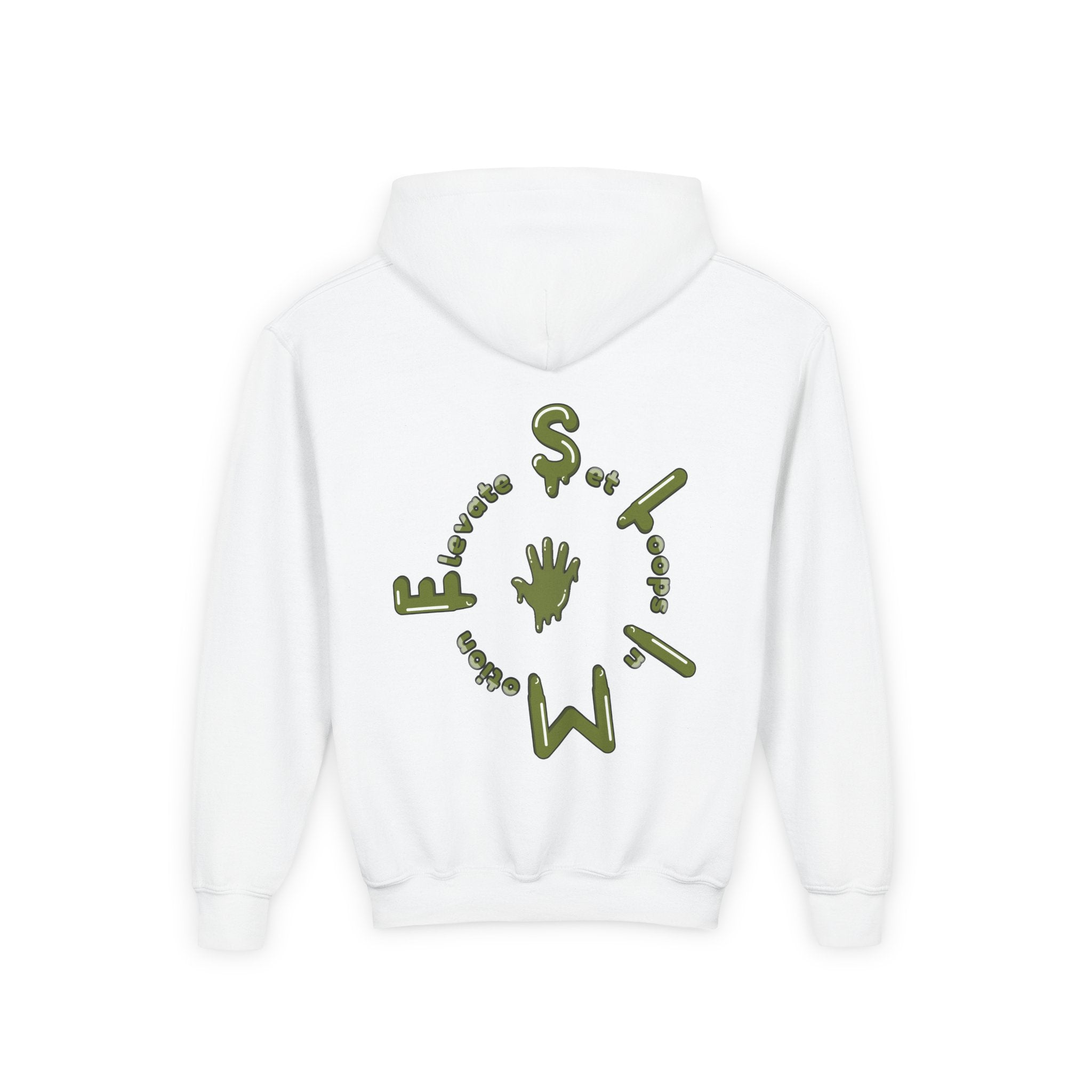 The Slime Shop Youth Hoodie — Red / Army Green Slime $