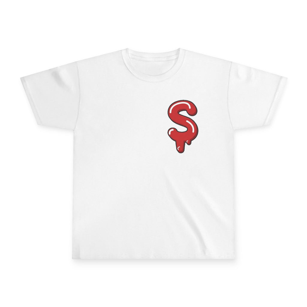 The Slime Shop Youth Tee — Navy / Red Slime Sircle