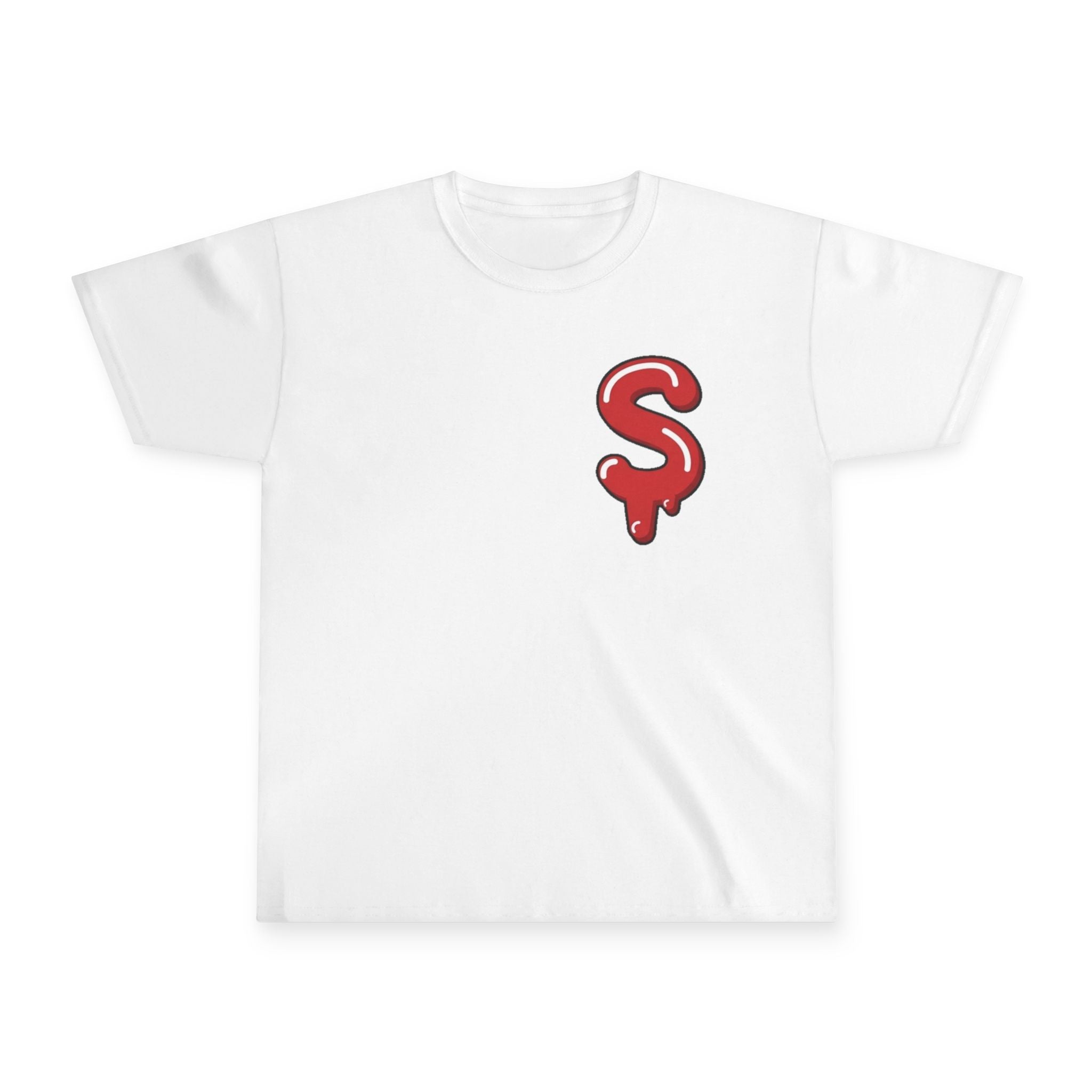 The Slime Shop Youth Tee — Navy / Red Slime Sircle