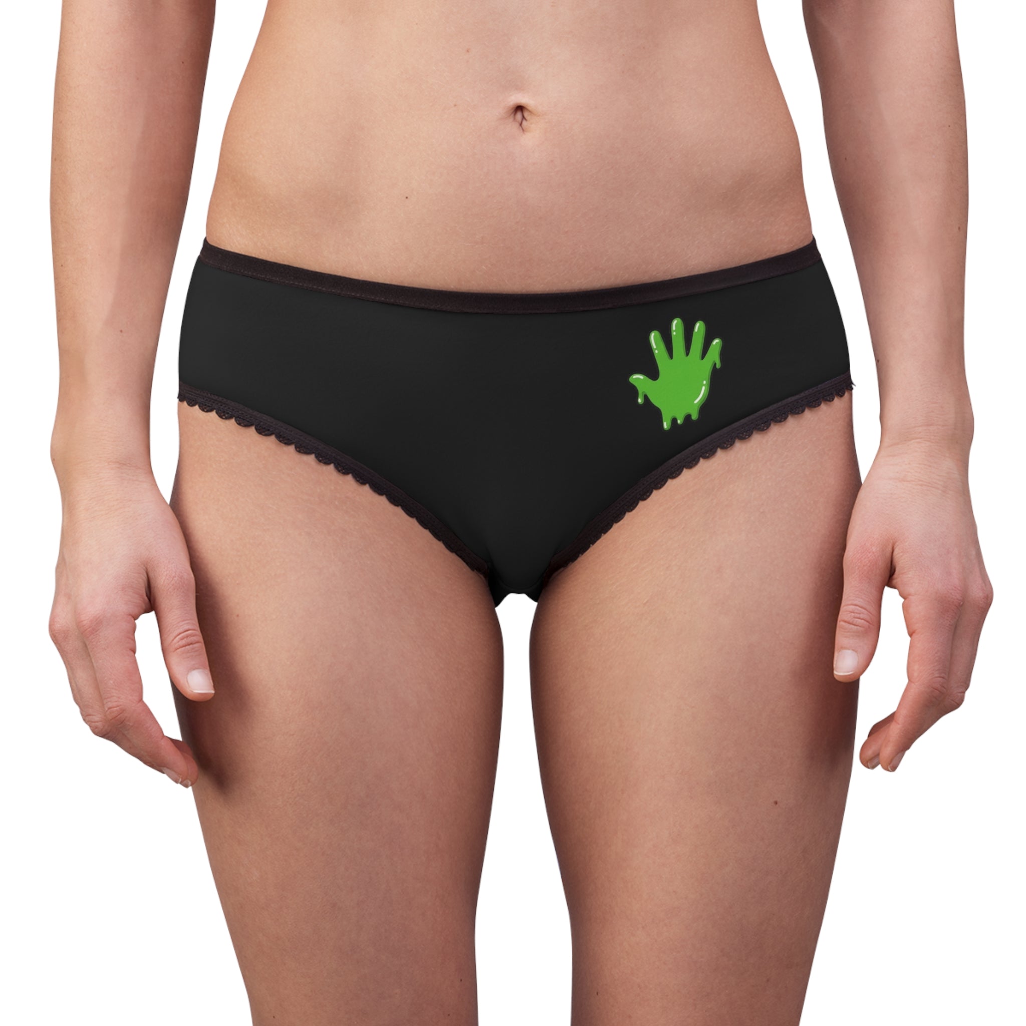 The Slime Shop Women's Briefs — Black / Green Slime In 5