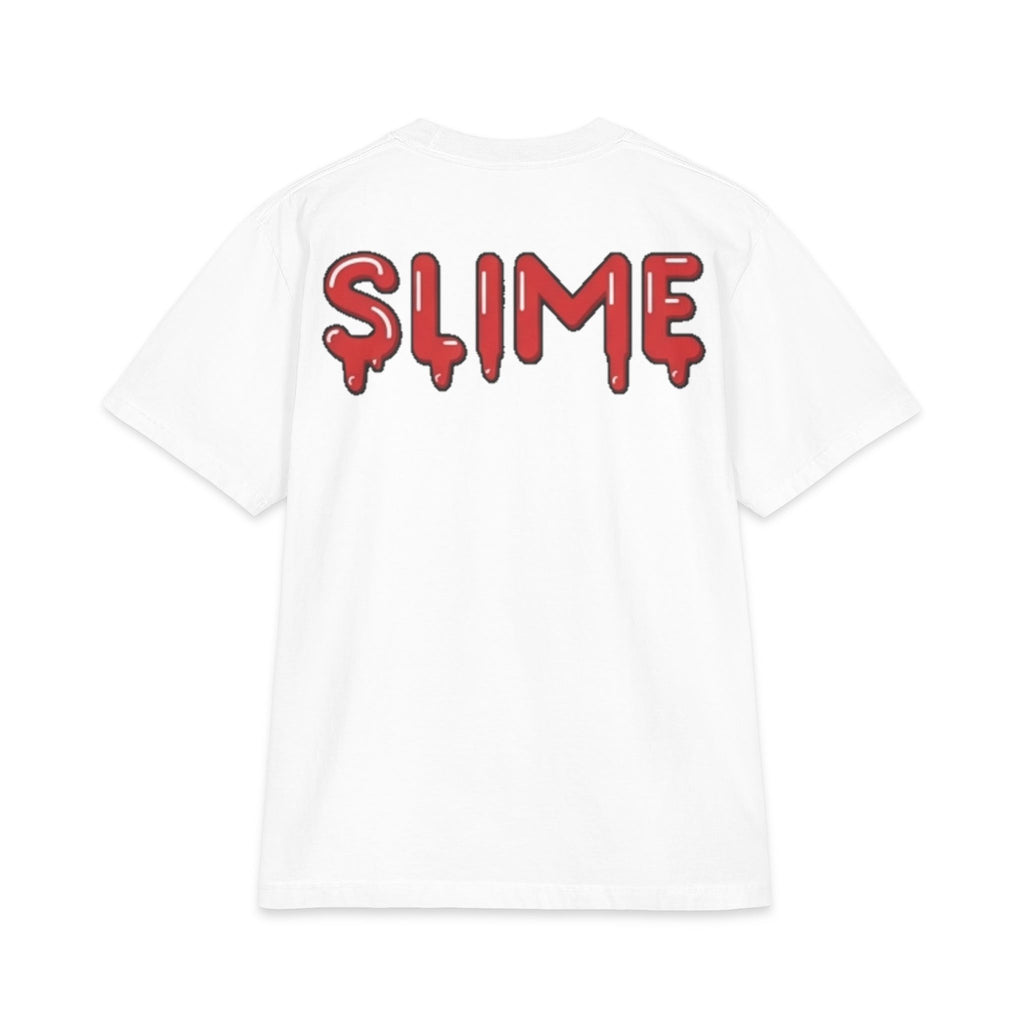 The Slime Shop Max Heavyweight Tee — White / Red Slime-$