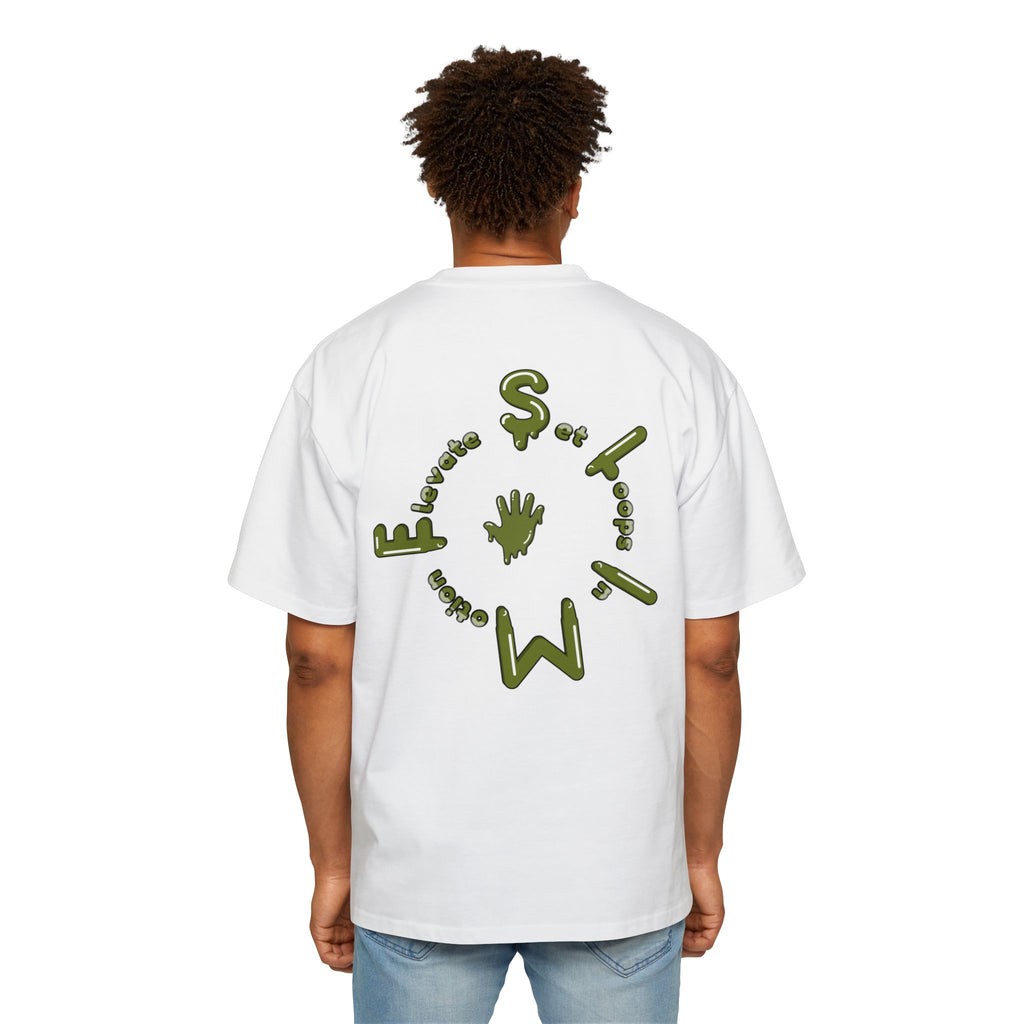 The Slime Shop Heavy Oversized Tee — Brown / Olive Slime Sircle