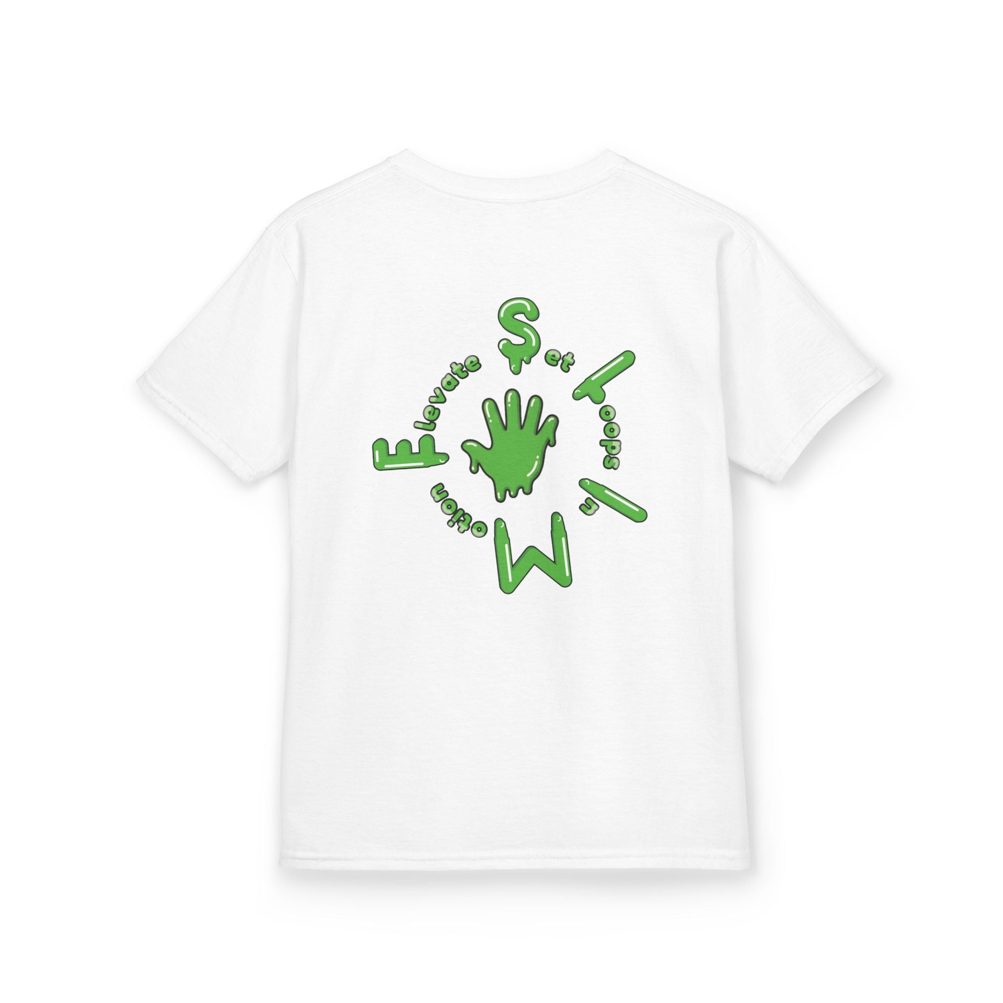 The Slime Shop Kids Tee — Royal Blue / Green Slime Sircle