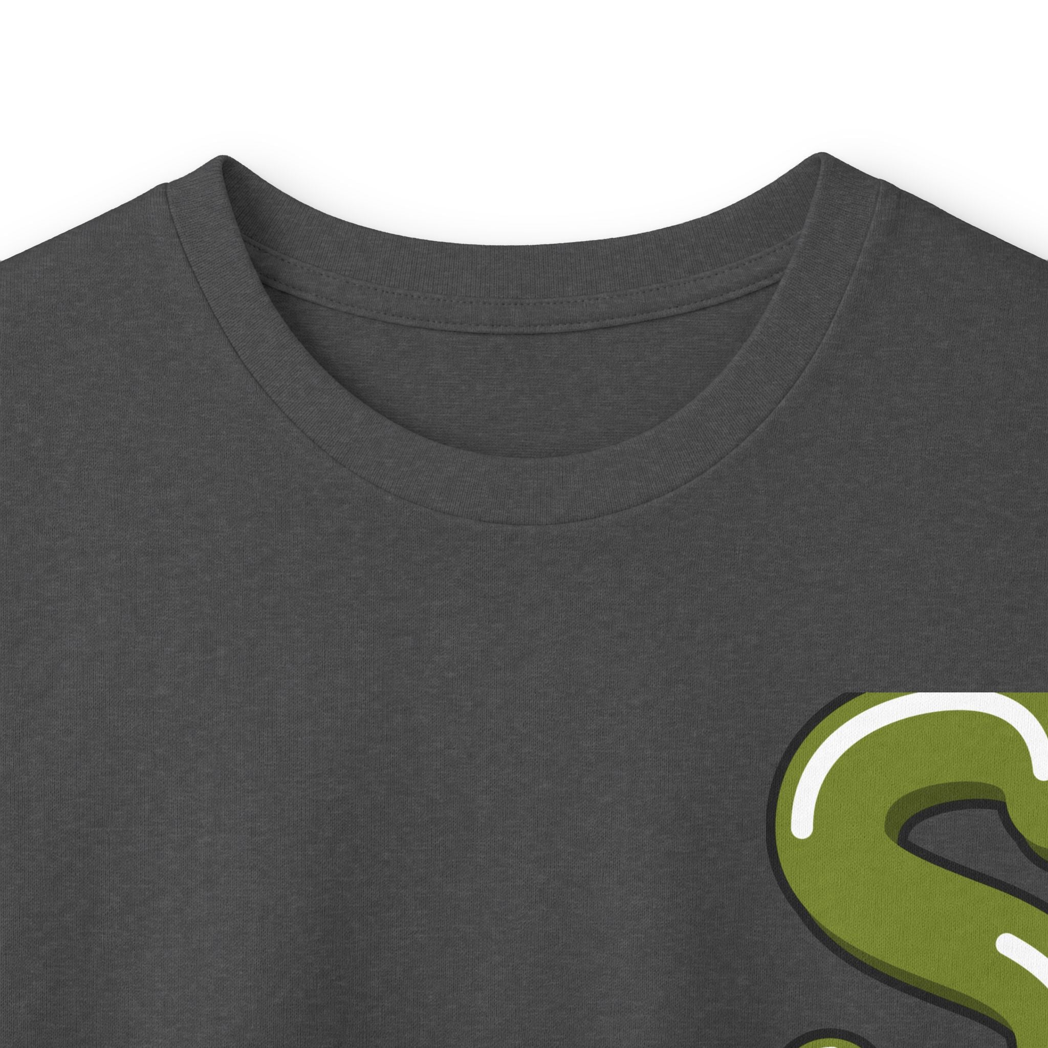The Slime Shop Ultra Cotton Long-Sleeve — White / Olive Slime-$