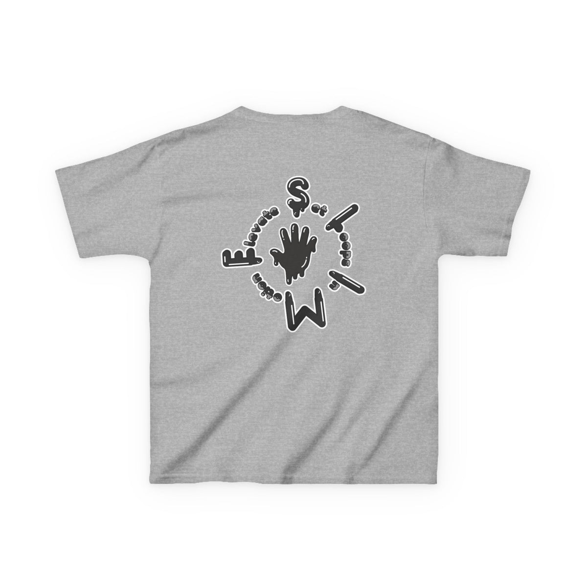 Kids Black/Slime Heavy Cotton™ Tee