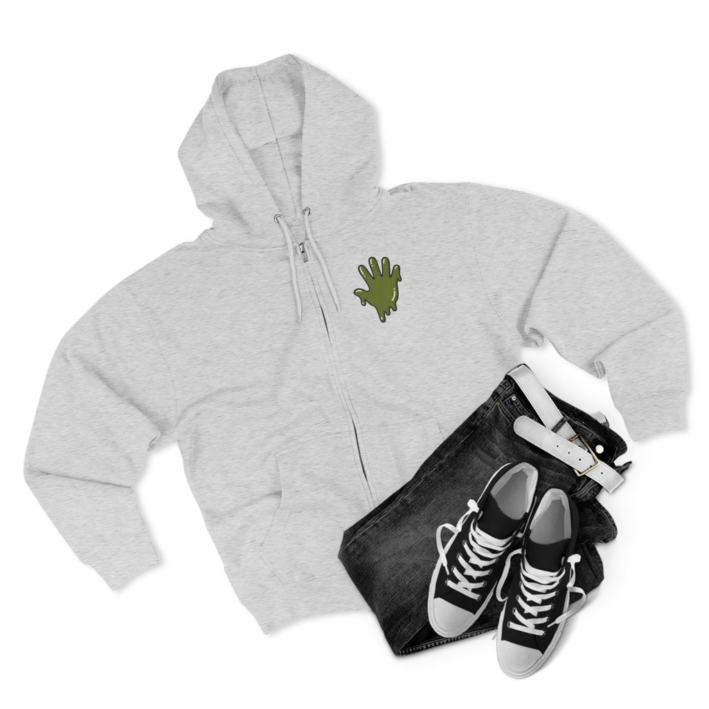 The Slime Shop Zip Hoodie — Heather / Olive Slime In 5