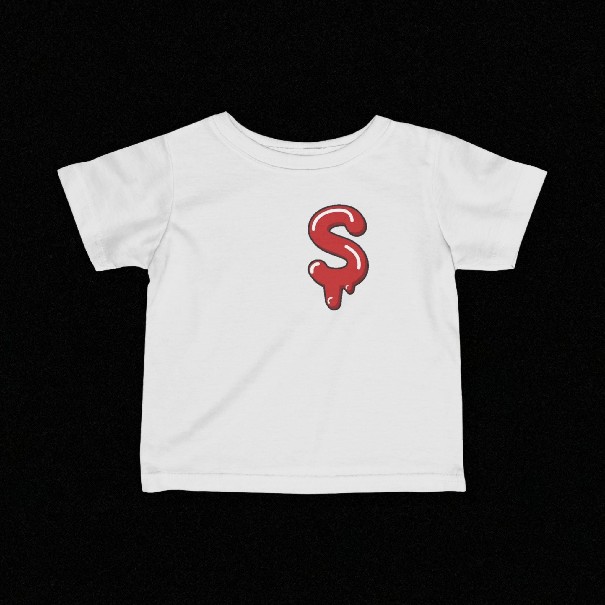 The Slime Shop Infant Fine Jersey Tee — Grey / Red Slime $