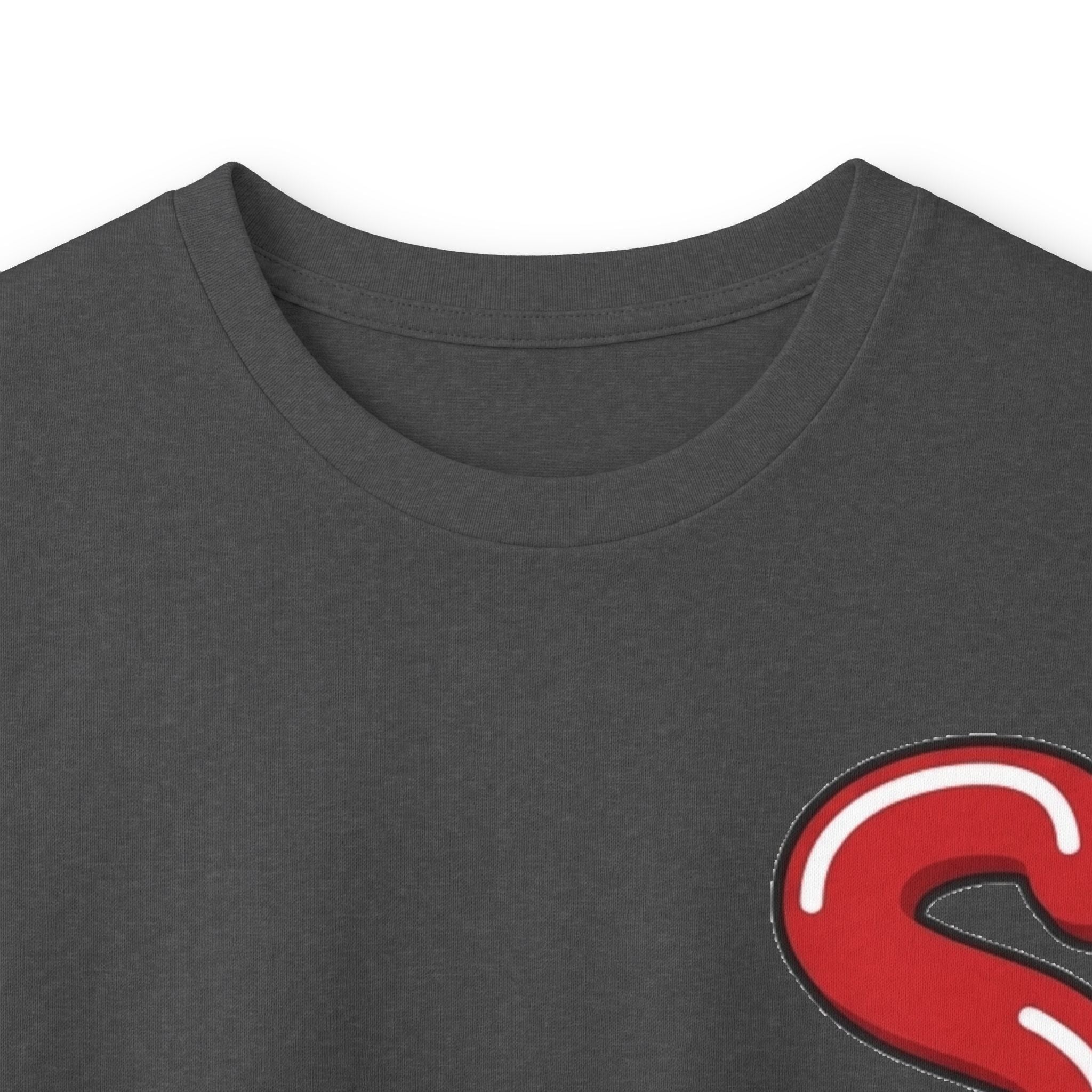 The Slime Shop Ultra Cotton Long-Sleeve Tee — Royal Blue / Red Slime Sircle