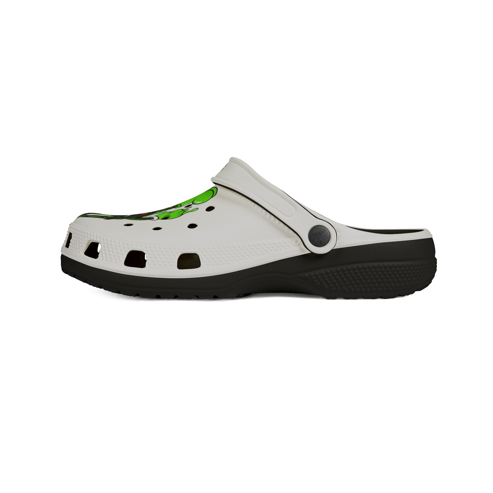 The Slime Shop EVA Foam Clogs — White / Green Slime In 5