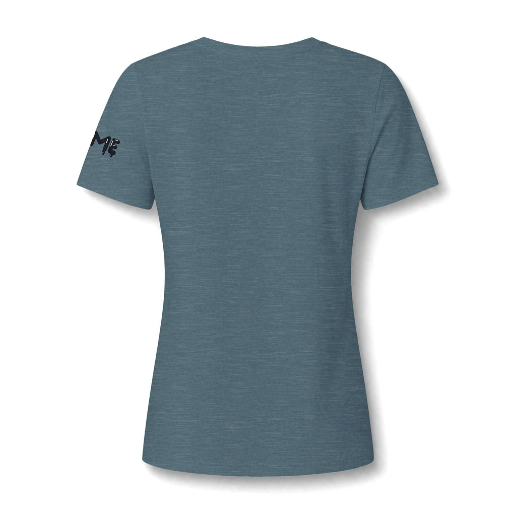 The Slime Shop Women's V-Neck Tee — White / Black Slime $