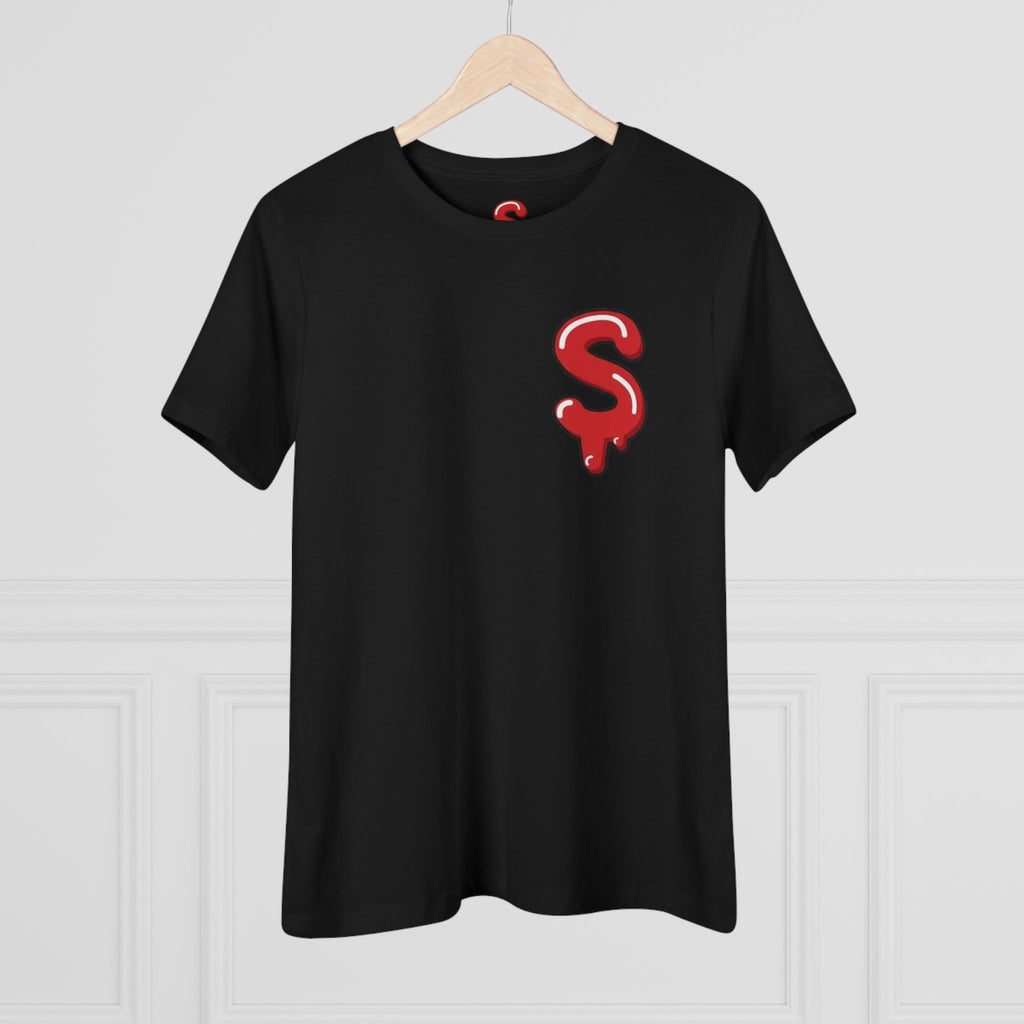 The Slime Shop Women's Tee — White / Red Slime-$