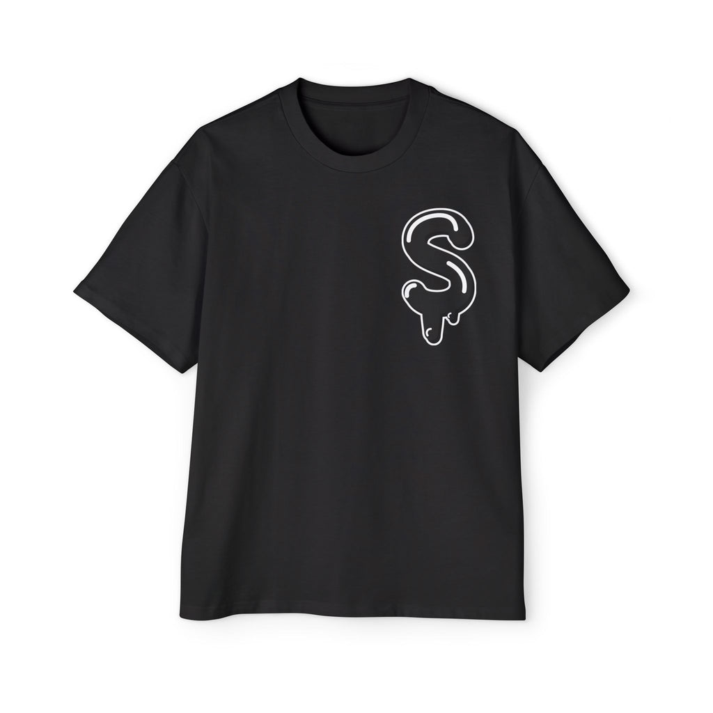Men's Black Slime Sircle Heavy Oversized Tee