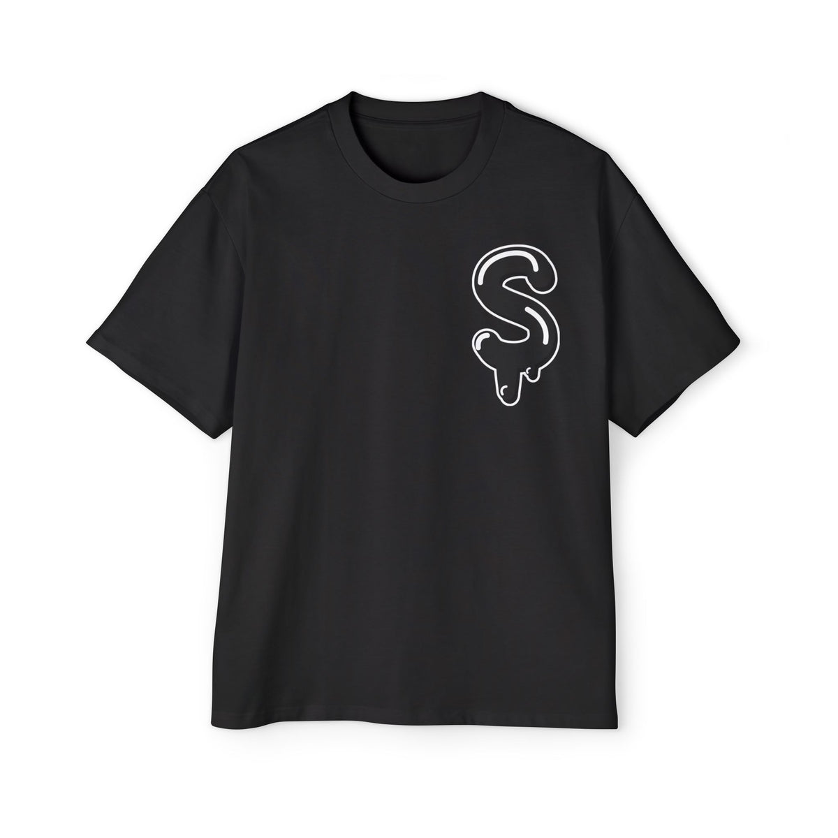 Men's Black Slime Sircle Heavy Oversized Tee