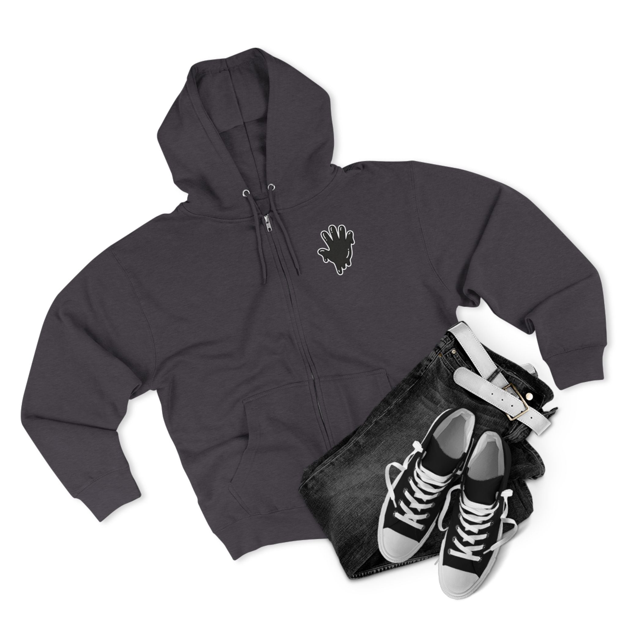 The Slime Shop Zip Hoodie — Heather / Black Slime In 5