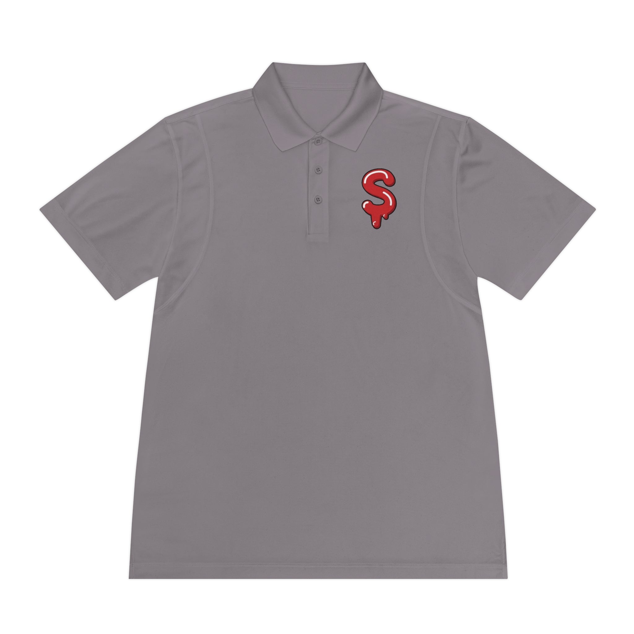 The Slime Shop Sport Polo — Grey / Red Slime Sircle