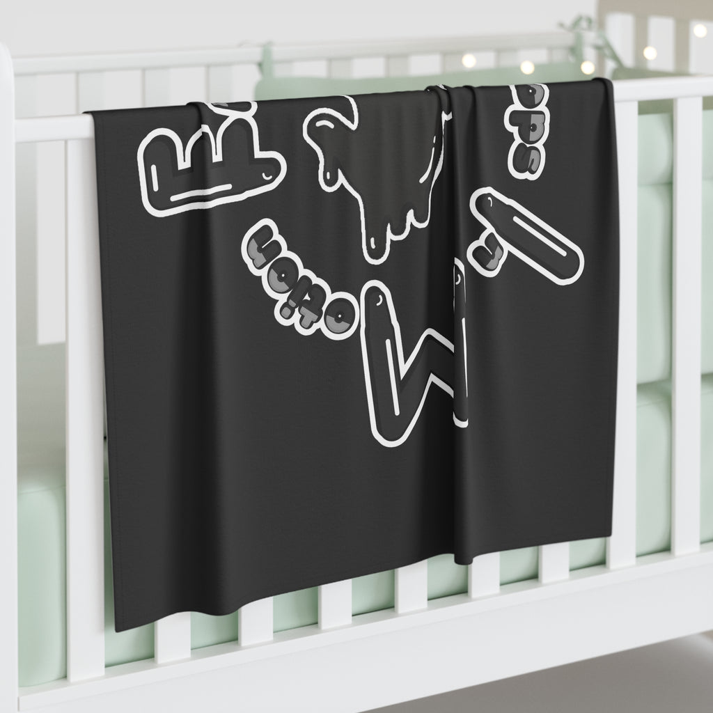 Black Slime Baby Swaddle Blanket