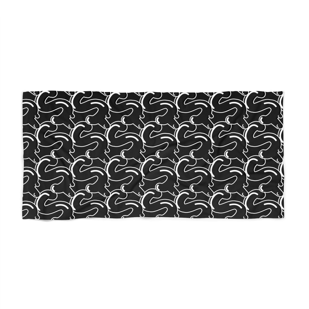 Black/Slime$ Beach Towel
