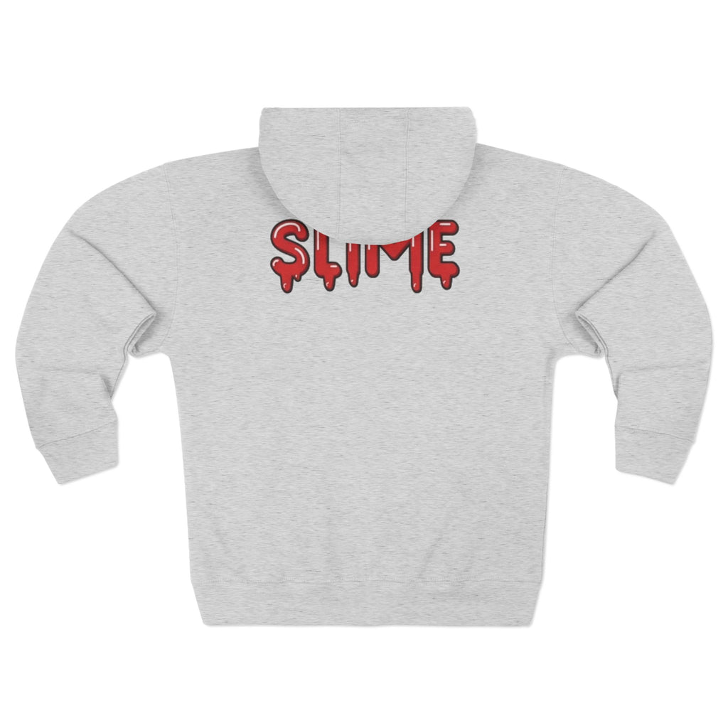 The Slime Shop Zip Hoodie — Heather / Red Slime In 5