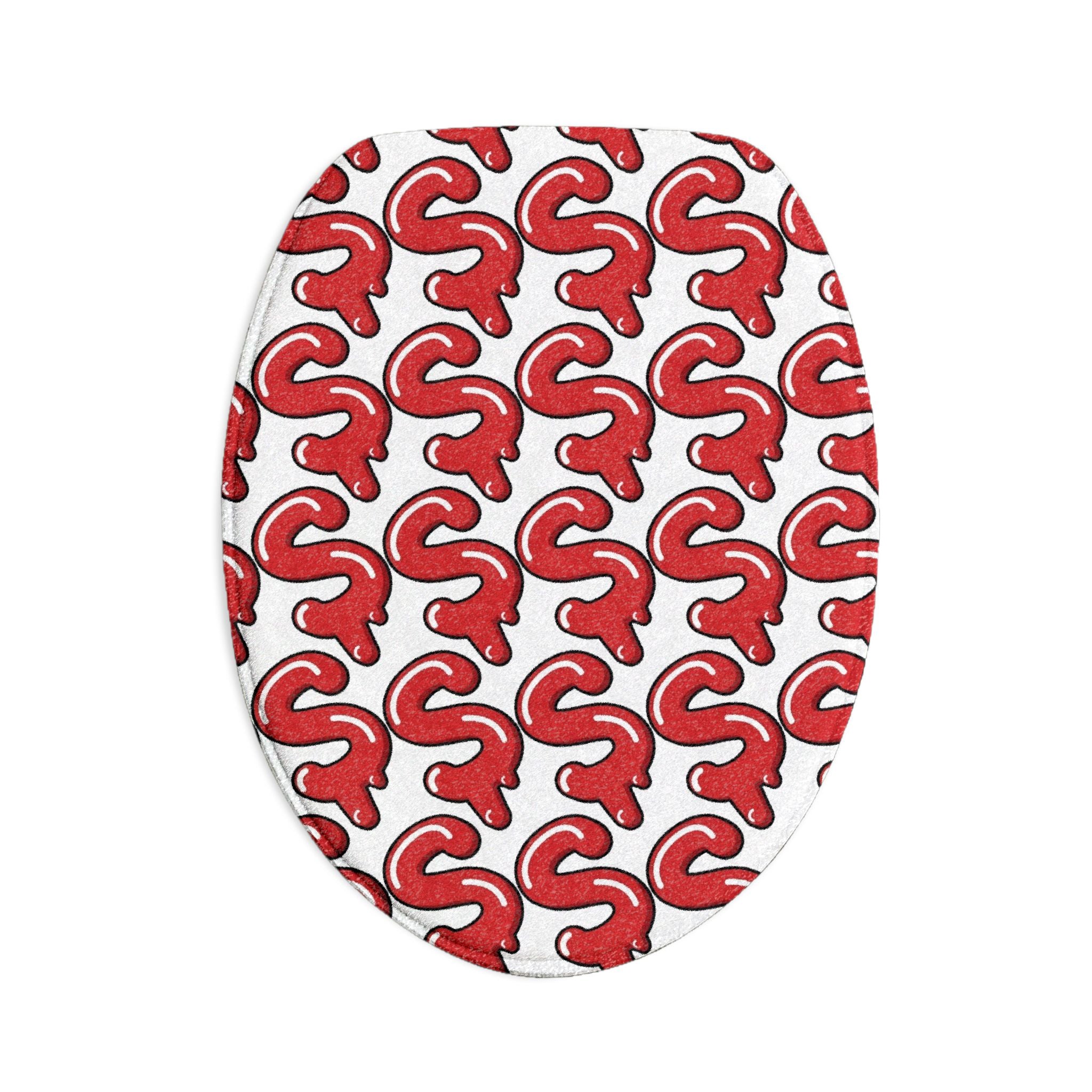 The Slime Shop Bath Mat 3-Piece Set — White / Red Slime S (AOP)